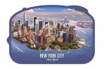New York City, New York - Lithograph - Lower Manhattan - Contour