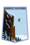 Mammoth, California - Painterly - Skier Jumping - Contour