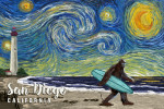 San Diego, California - Starry Night - Bigfoot on the Beach