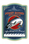 Puget Sound, Washington - Vintage Sign - King Salmon - Washington's Finest - Contour