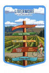 Livermore, California - Signpost - Vineyard - Contour