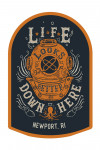 Newport, Rhode Island - Sailor's Pride Collection - Diving Helmet, Life Looks Better Down Here - Contour