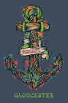 Gloucester, Massachusetts - Colorful Paint Splatter - Anchor