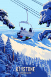 Keystone, Colorado - Painterly - Ski Lift Above The Trees