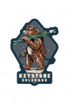 Keystone, Colorado - Distressed Vector - Ski Brown Bear - Contour