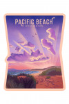 Pacific Beach, Washington - Coastal Series - New Shows Nightly - Beach Sunset - Contour