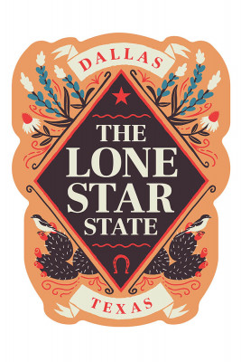 Dallas, Texas - State Motto Crest - State Series - Contour