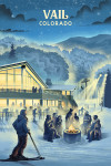 Vail, Colorado - Lithograph - Snow Lodge
