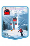 Vail, Colorado - Lithograph - Gondolas - Contour
