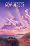 Point Pleasant Beach, New Jersey - Lithograph - New Shows Nightly - Beach Sunset
