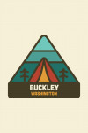 Buckley, Washington - Simple Vector - Camping