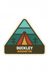 Buckley, Washington - Simple Vector - Camping - Contour