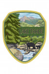Lake Tahoe - Painterly - Black Bears & Stream - Contour