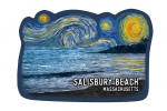 Salisbury Beach, Massachusetts - Starry Night - Coastline - Contour