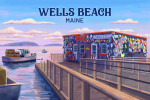 Wells Beach, Maine - Oil Painting - Looking Out Onto Harbor