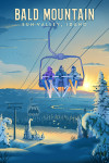 Sun Valley, Idaho - Lithograph - Bald Mountain - Chairlift