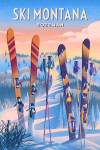 Bozeman, Montana - Ski / Snow / Winter Series - Bridger Mountains - Prepare for Takeoff - Skis In Snowbank