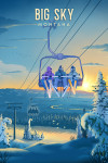Bozeman, Montana - Lithograph - Big Sky Country - Chairlift