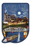 Nashville, Tennessee - Nashville at Night - Contour