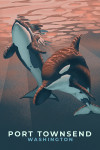 Port Townsend, Washington - Lithograph - Wildlife Lithograph Series - Orca