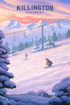 Killington, Vermont - Oil Painting - Skiers