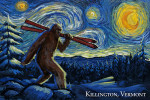 Killington, Vermont -  Starry Night - Winter Bigfoot with Skis