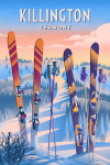 Killington, Vermont - Prepare for Takeoff - Skis in Snowbank