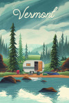 Vermont - Get Outside Series - Outdoor Activity - At Home Anywhere - Camper in Evergreens