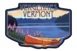 Vergennes, Vermont - Canoe and Lake - Contour