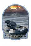 Minnesota - Loons & Sunset - Contour