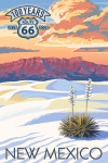 New Mexico - White Sands Sunset - Route 66 - 100 Years