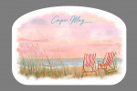 Cape May, New Jersey - Beach Scene - Watercolor Study - Contour