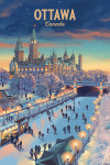 Ottawa, Canada - Oil Painting - Rideau Canal