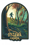 Ottawa, Ontario - Wanderer - Bigfoot in Forest - Contour
