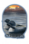 Ottawa, Ontario - Loons & Lake at Sunset - Contour