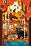 Vancouver, British Columbia - Geometric - Woodland Forest Animals - Fall