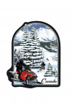 Canada - Painterly - Snowmobile Scene - Contour
