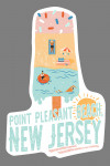 Point Pleasant Beach, New Jersey - Summer Ice Cream Scene - Contour