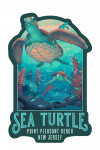 Point Pleasant Beach, New Jersey - Fluid Linework - Sea Turtle - Contour
