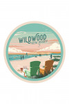 Wildwood, New Jersey - Painterly - Bottle This Moment - Beach Chairs - Contour