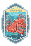 Wildwood, New Jersey - Vintage Print Press - Octopus - Contour