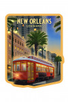 New Orleans, Louisiana - Lithograph - Canal Street - Red Ladies - Contour