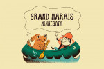 Grand Marais, Minnesota - Midcentury - Canoe