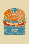 Coloma, California - Boho Colorblock - Canoe