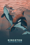 Kingston, Washington - Lithograph Wildlife Series - Orca