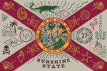 Florida - Illustrated State Flag - State Series