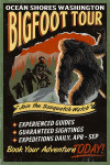 Ocean Shores, Washington - Vintage Sign - Bigfoot Tour