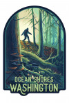 Ocean Shores, Washington - Get Outside Series - Wanderer - Bigfoot in Forest - Contour