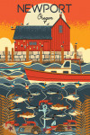 Newport, Oregon - Geometric - Nautical Geometric
