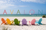 Avalon, New Jersey - Photography - Colorful Beach Chairs